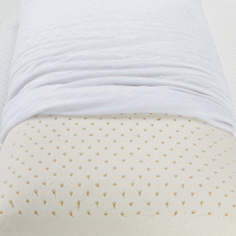 Oreiller en mousse de latex dunlop à 100% ventilé ferme, Reine