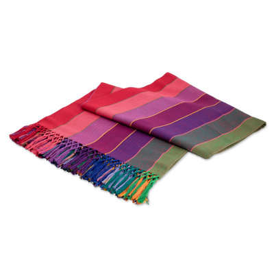 Dakota Fields Handmade Vibrant Rainbow Cotton Tablecloth
