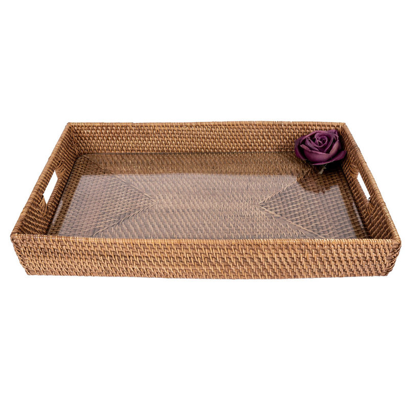 Edmond Coffee Table Tray, Honey Brown, 20"Wx13"Dx3"H