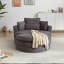 Grand fauteuil club rond moderne avec repose-pieds