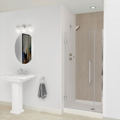 Transolid Elizabeth 35.5-in W x 76-in H Hinged Shower Door with Clear Glass