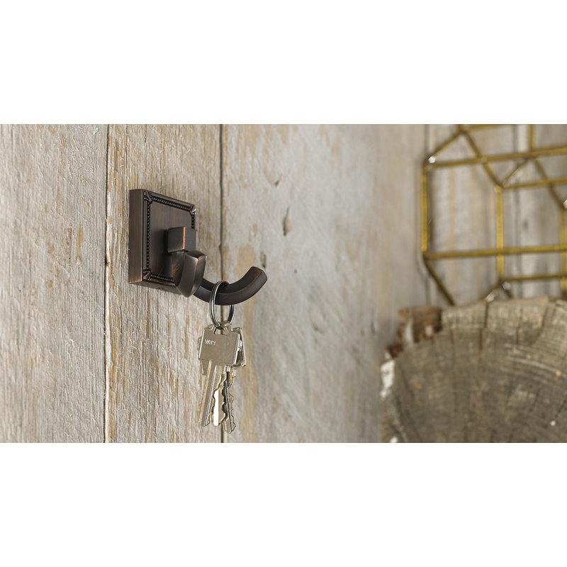 Transitional Metal Wall Hook, Brushed Oil-Rubbed Bronze