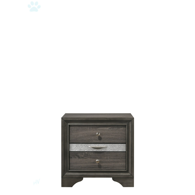 Table de chevet moderne pour chambre à coucher, Gris