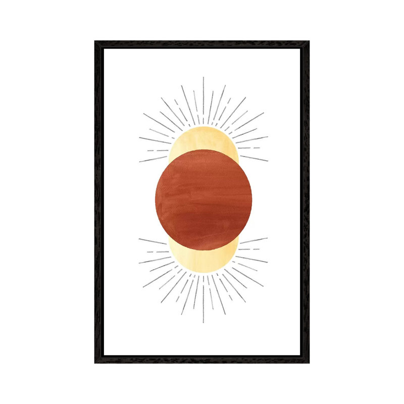 Terracotta Sun by Whales Way - Print on Canvas, 66.04cm H x 45.72cm W x 3.81cm D, Black Framed