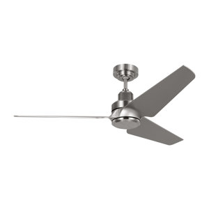 52" Alliviah 3 - Blade LED Smart Standard Ceiling Fan with Fan Control Parts and Light Kit Included