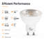 Ampoules DEL PAR16 Euri Lighting, 7 W, 500 lm, équivalent 50 W, 5 000 K, culot GU10, dimmables, homologuées UL, lot de 2-136846496