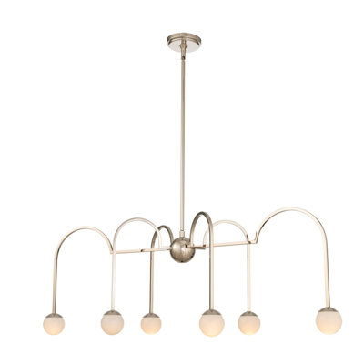 Luminaire suspendu linéaire à 6 lumières Bistro