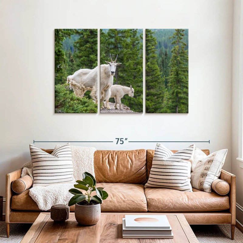 Brampt Cliff Mountain Goats, 36" H x 57" W