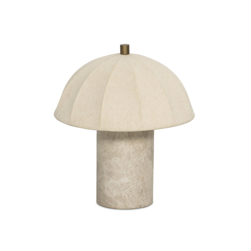 Clover Table Lamp-Taupe Marble