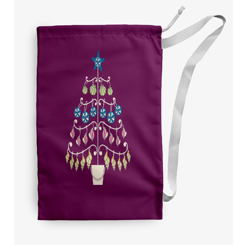 Fabric Laundry Bag with Handles, Small (29" H x 18" W), Purple