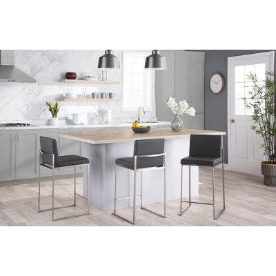 Brieon High Back Faux Leather Bar & Counter Stool
