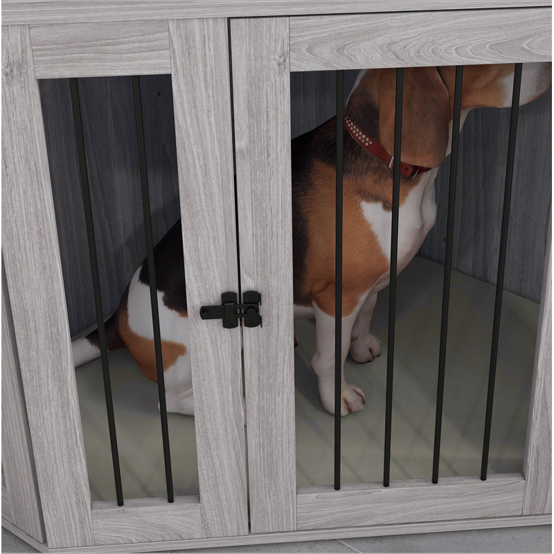 Meuble de cage d'angle pour chien PawHut