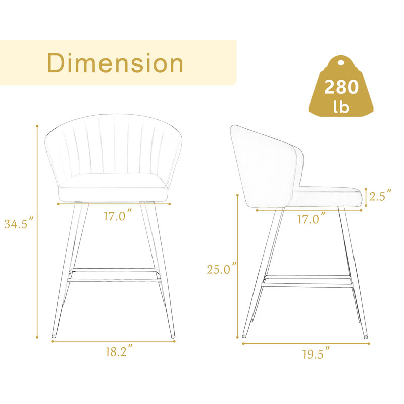 Tabouret de comptoir 25 po Mancenillier, gris