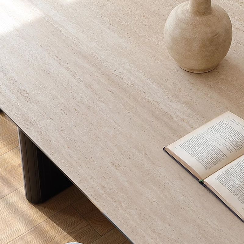 Table de salle à manger italienne de style rétro minimaliste italien, H 29,53 po x L 55,12 po x l 31,5 po
