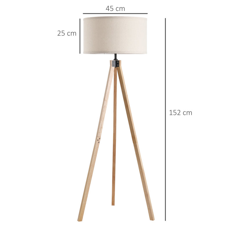 Whittington 152cm Tripod Floor Lamp, Beige