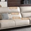 Canapé modulaire en cuir véritable blanc crème-270291978-270291988