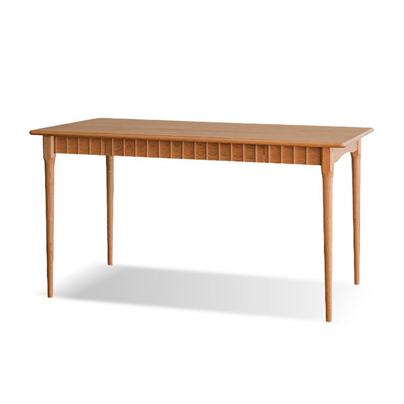 Burlywood Rectangular Solid Wood Dining table