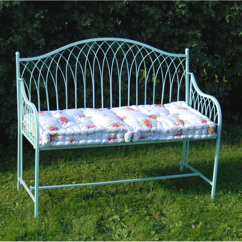 Augie Steel Bench, Blue