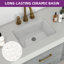 Meuble-lavabo mural 48 po avec comptoir en pierre de quartz et lavabo en céramique Balconera-114234434