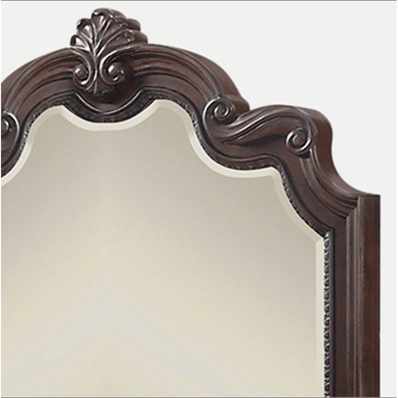 Miroir orné d'acajou