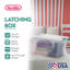 Bac de rangement empilable en plastique transparent 64 qt avec couvercle à loquet blanc, 12 pièces Sterilite