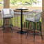 Ensemble de 2 tabourets de bar pivotants pour patio, en rotin - Chaises de salle à manger d'extérieur tissées avec coussins (beige)-1047205644