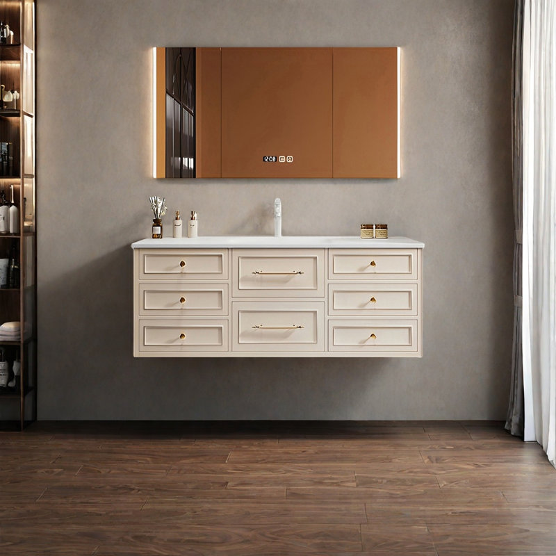 Armoire de salle de bain moderne et simple, H 19,68 po x l 47,24 po x P 21,65 po
