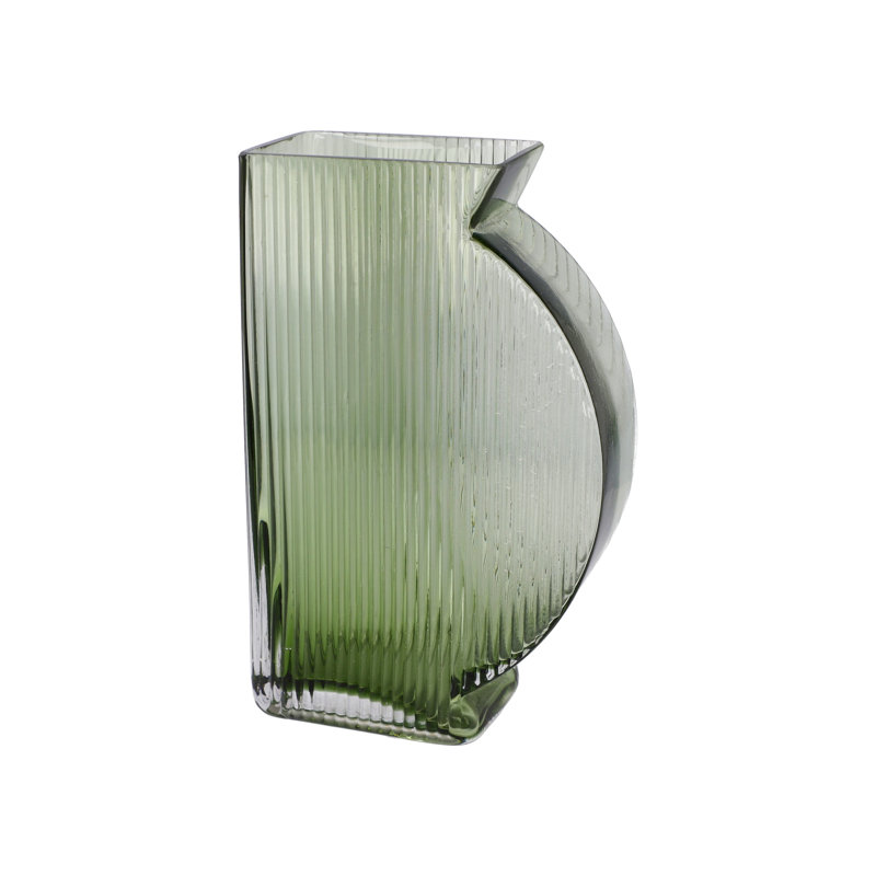 Green 20Cm Glass Table Vase