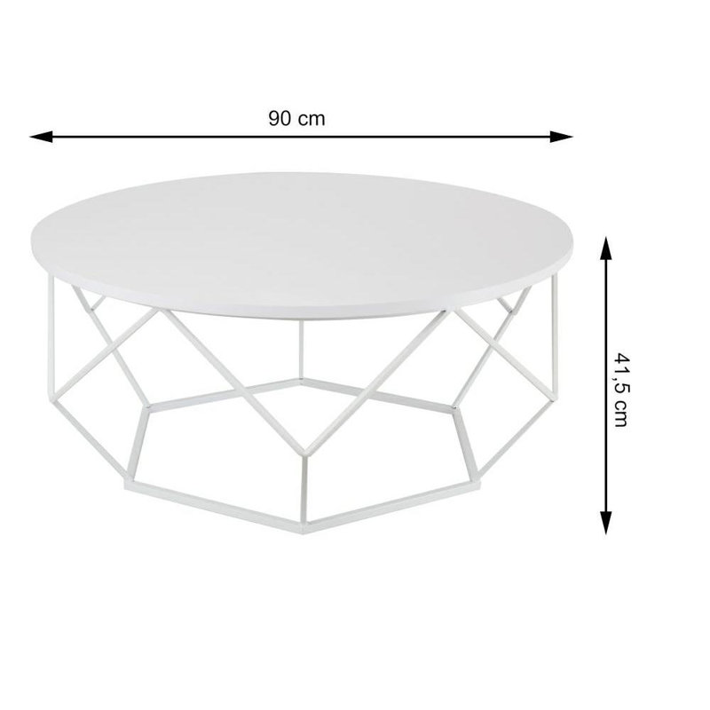 Frame Coffee Table, White, White