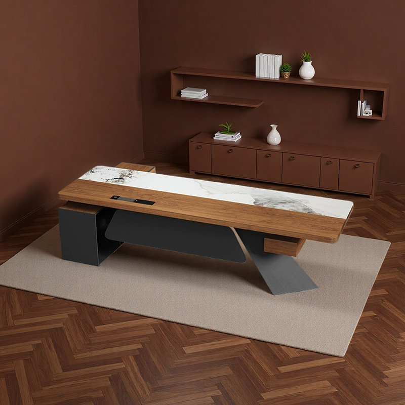 Surface de travail spacieuse et fonctionnelle, H 29,53 po x l 62,99 po x P 59,06 po, Brun / Blanc