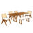 6 Dining With 82.7inch Extendable Table, Upholstered Seating, 2 11.8-inch Detachable Leaves, Walnut Quality Table , Chairs & Bench, Removable Identifiable