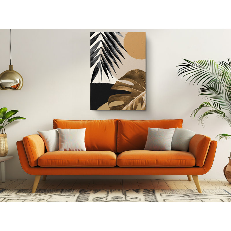 Modern Minimalist Tropical Painting Fine Art Canvas Print