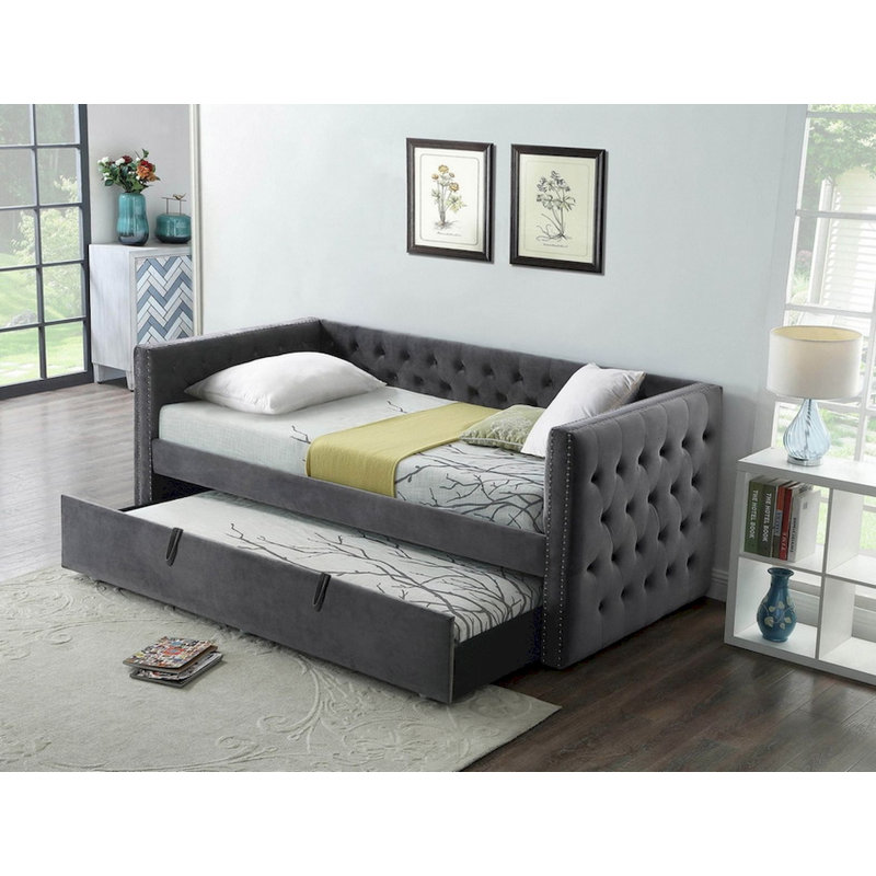 Velours avec base de lit gigogne escamotable
