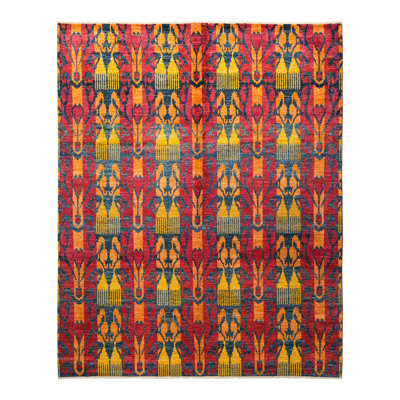 Tapis unique en laine noué à la main 8 pi x 9 pi 10 po nouvel âge Tyshira