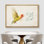 IDÉE4WALL, reproduction d'art sur toile encadrée, "Wish You Well", portrait et typographie d'oiseaux, animaux, technique mixte, Pop Art, rustique, coloré, ultra pour le salon, la chambre à coucher et le bureau - BLANC 16 po x 24 po