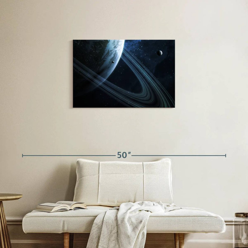 Oberle Earth-Like Ringed Planet, 20" H x 30" W