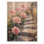Pivoines par le chemin de pierre II - Art mural en bois de pivoines - sur bois de pin naturel-1522595662