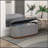 Versatile Storage Bench with Stylish Corduroy Upholstery for  Enhancement-1580757999