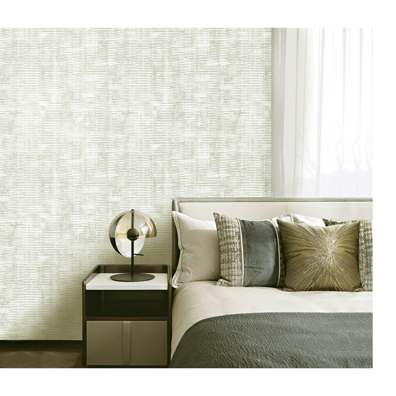 Elegance Collection Stripy Shimmer Wallpaper Roll, Silver