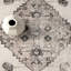 Tapis lavable en machine Teo Medallion pour le salon, la chambre et la cuisine, gris clair / ivoire-1469400722