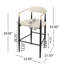 2 en cuir brun moderne beige, structure en fer, H 42 po moderne (2) P 20,88 po x l 22,73 po