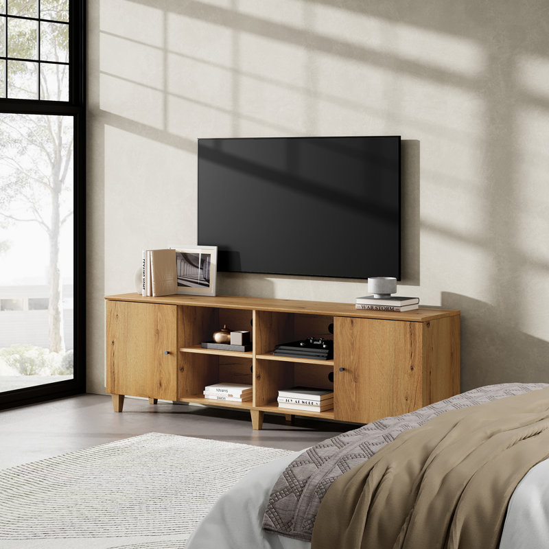 Meuble télé pour téléviseur de 75 po ou moins Cabriano, Brun