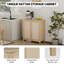 Buffet en rotin avec 2 tiroirs, armoire de rangement style chêne Shaker avec tablette réglable pour la salle à manger, la cuisine et le vestibule