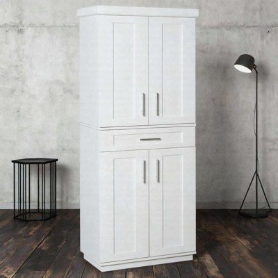 Freestanding Pantry Cabinet with 2 cabinets and 1 drawer