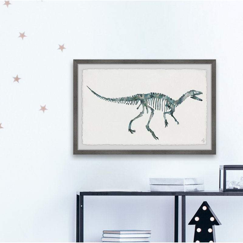 Fifi Trixibelle Bluish Gray Skeleton - Single Picture Frame Painting, 41cm H x 61cm W