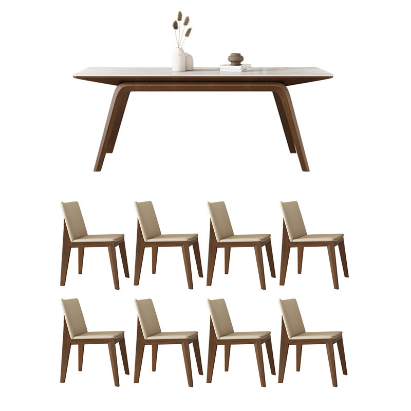 Table de salle à manger et chaise en bois massif Modern