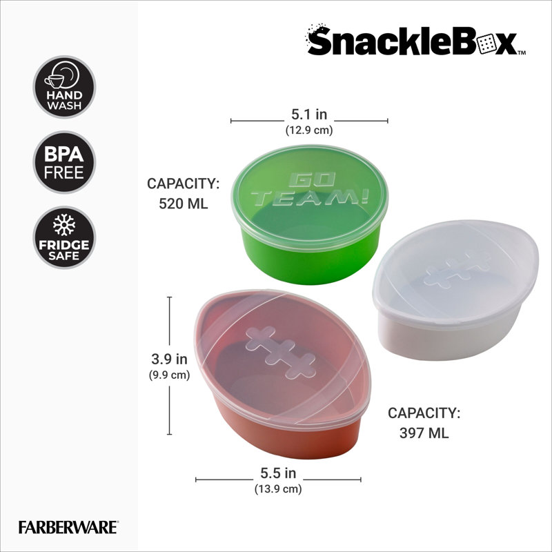 Faberware Snacklebox Football Minis