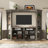 100'' Entertainment Center With Storage Cabinets & Open Shelves