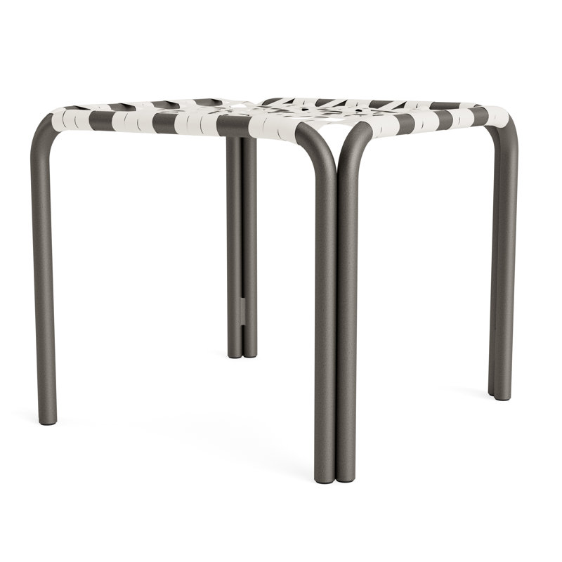 Kantan Outdoor Square Side Table, Mica, White Lite