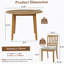 Ensemble de table de salle à manger 5 pièces pour 4 personnes, 1 table en bois avec 4 chaises rembourrées-2064570232